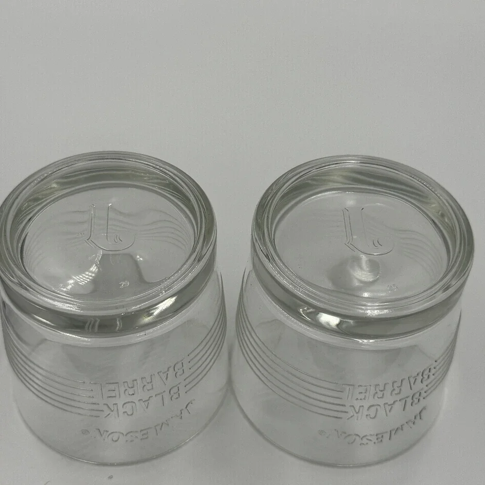 Set of 2‎ Jameson Black Barrel Whiskey Rocks Glasses Embossed Logo